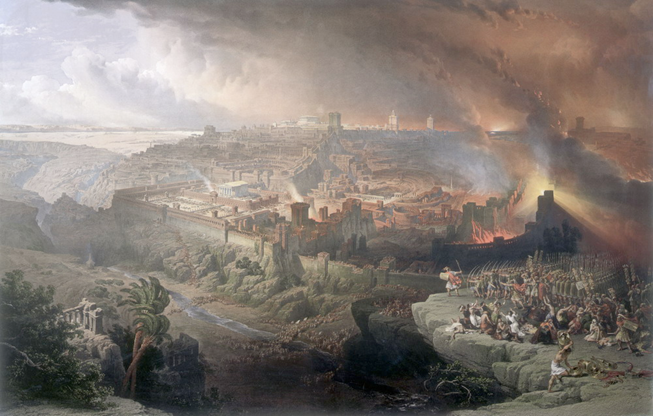 David Roberts (1796–1864), <em>The Siege and Destruction of Jerusalem under the Command of Titus, AD 70</em>.